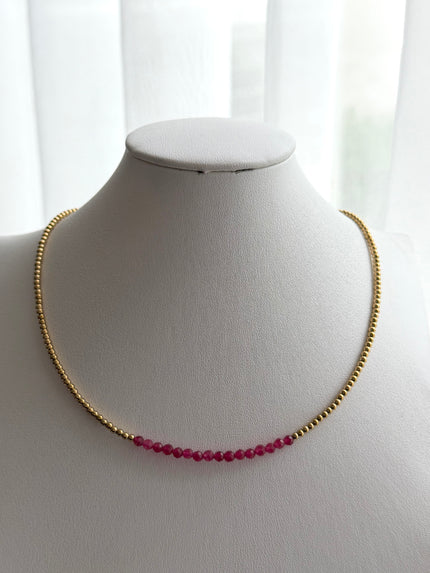 COLLAR BOLITAS ROSA