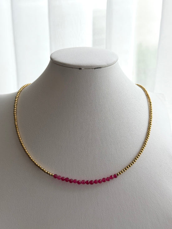 COLLAR BOLITAS ROSA