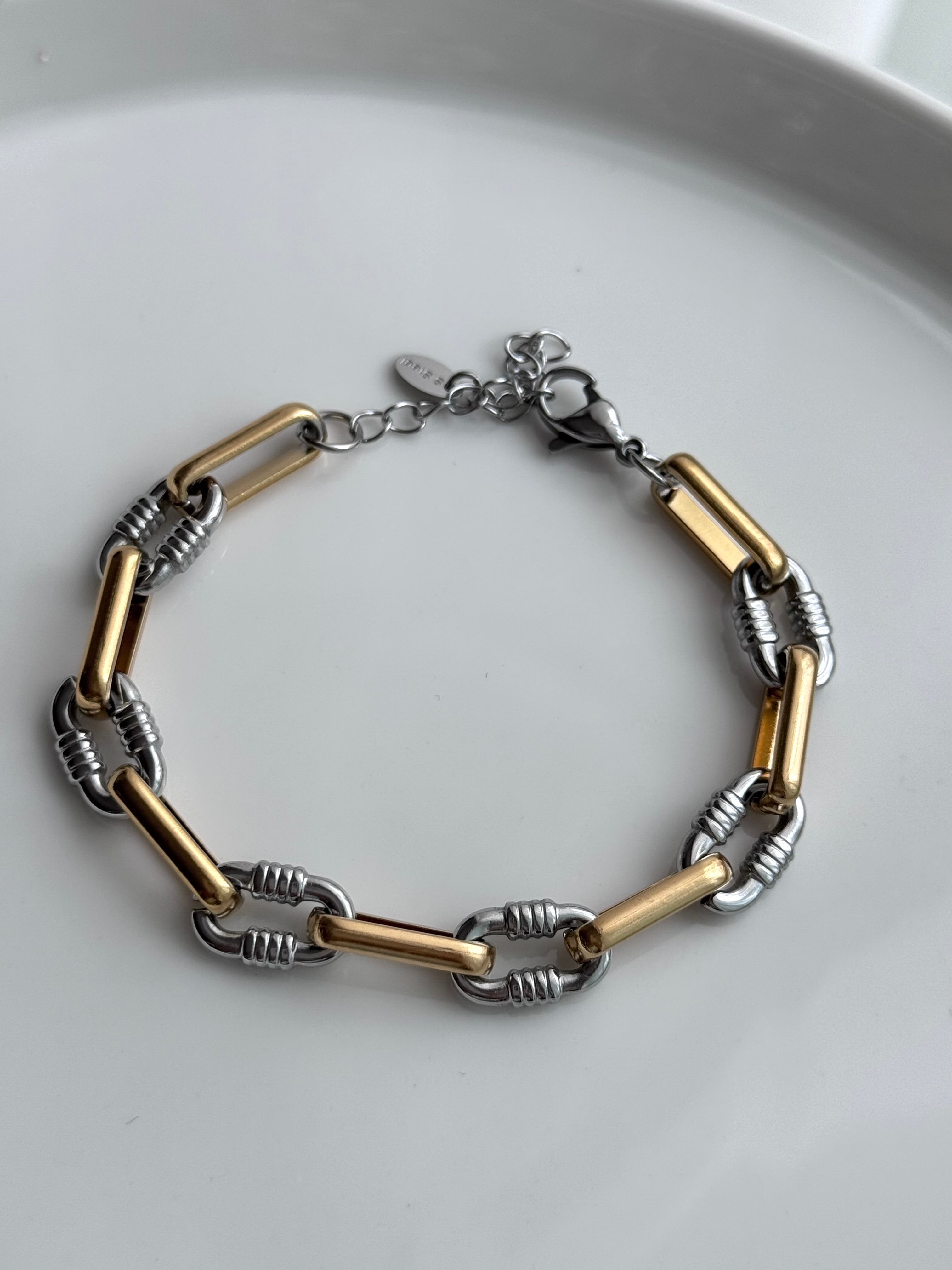 PULSERA ESLABONES BICOLOR