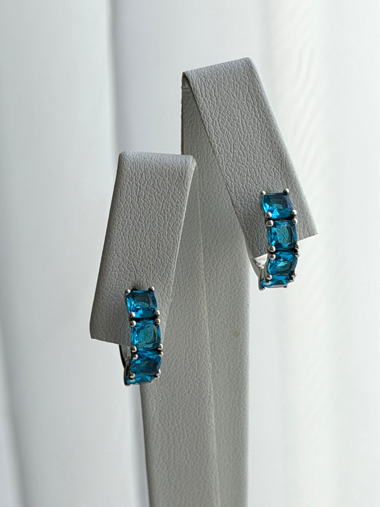 ARRACADA CRISTAL AZUL