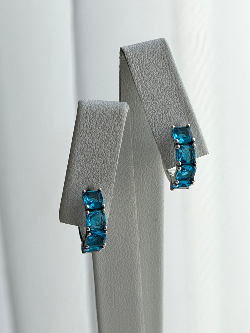 ARRACADA CRISTAL AZUL