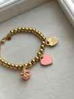 PULSERA BOLITAS Y DIJES