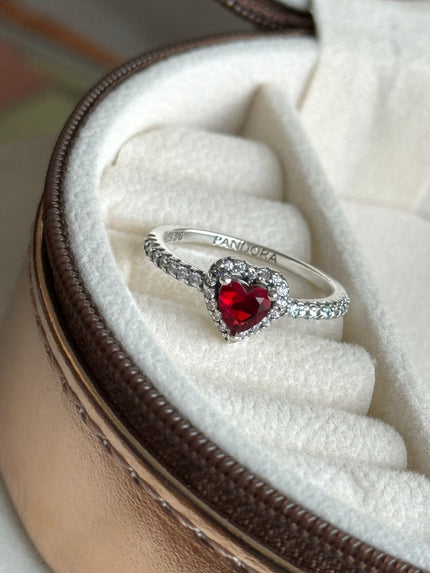 ANILLO CORAZÓN ROJO