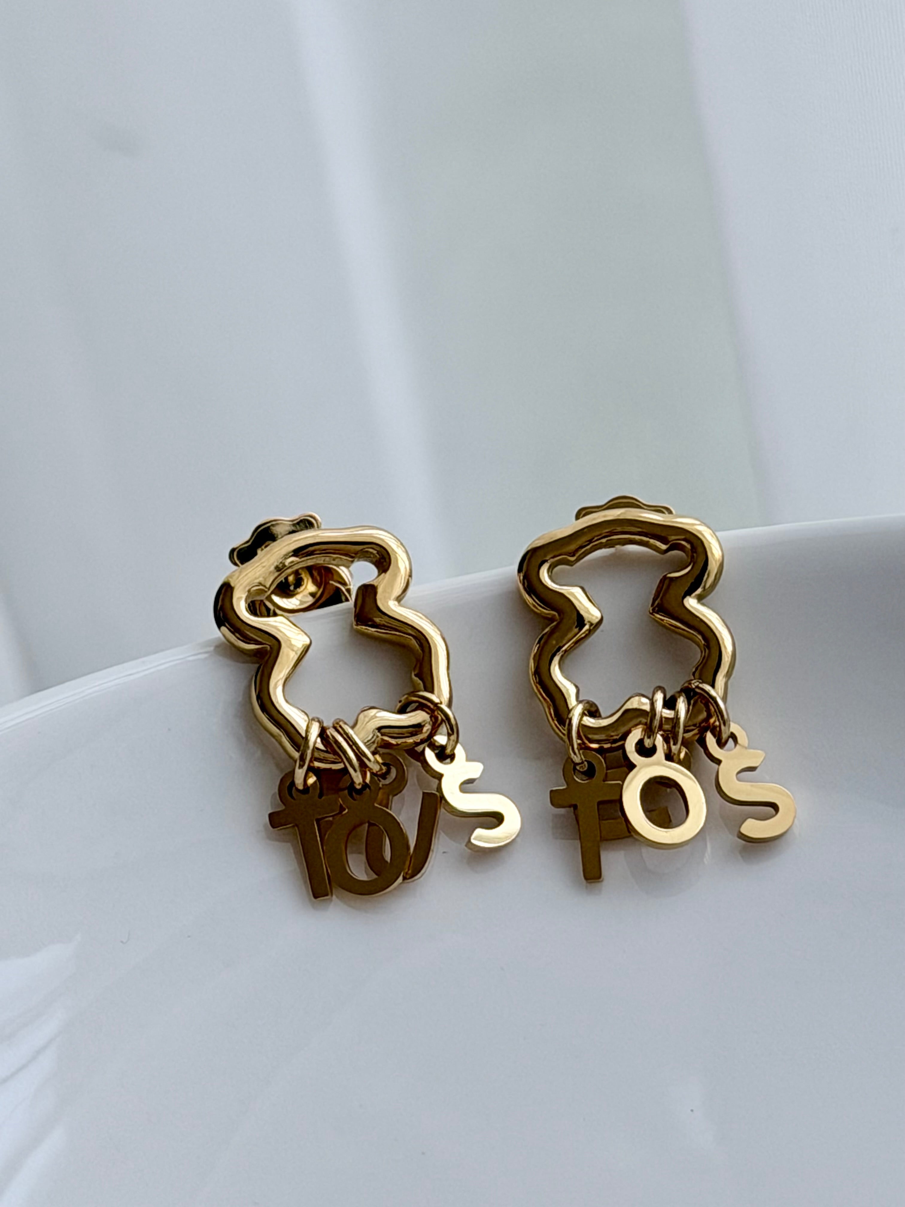 ARETE OSITO CON LETRAS
