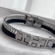 PULSERA PLACA H PLATEADA