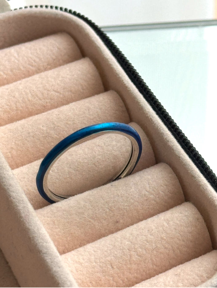 ARGOLLA LISA AZUL