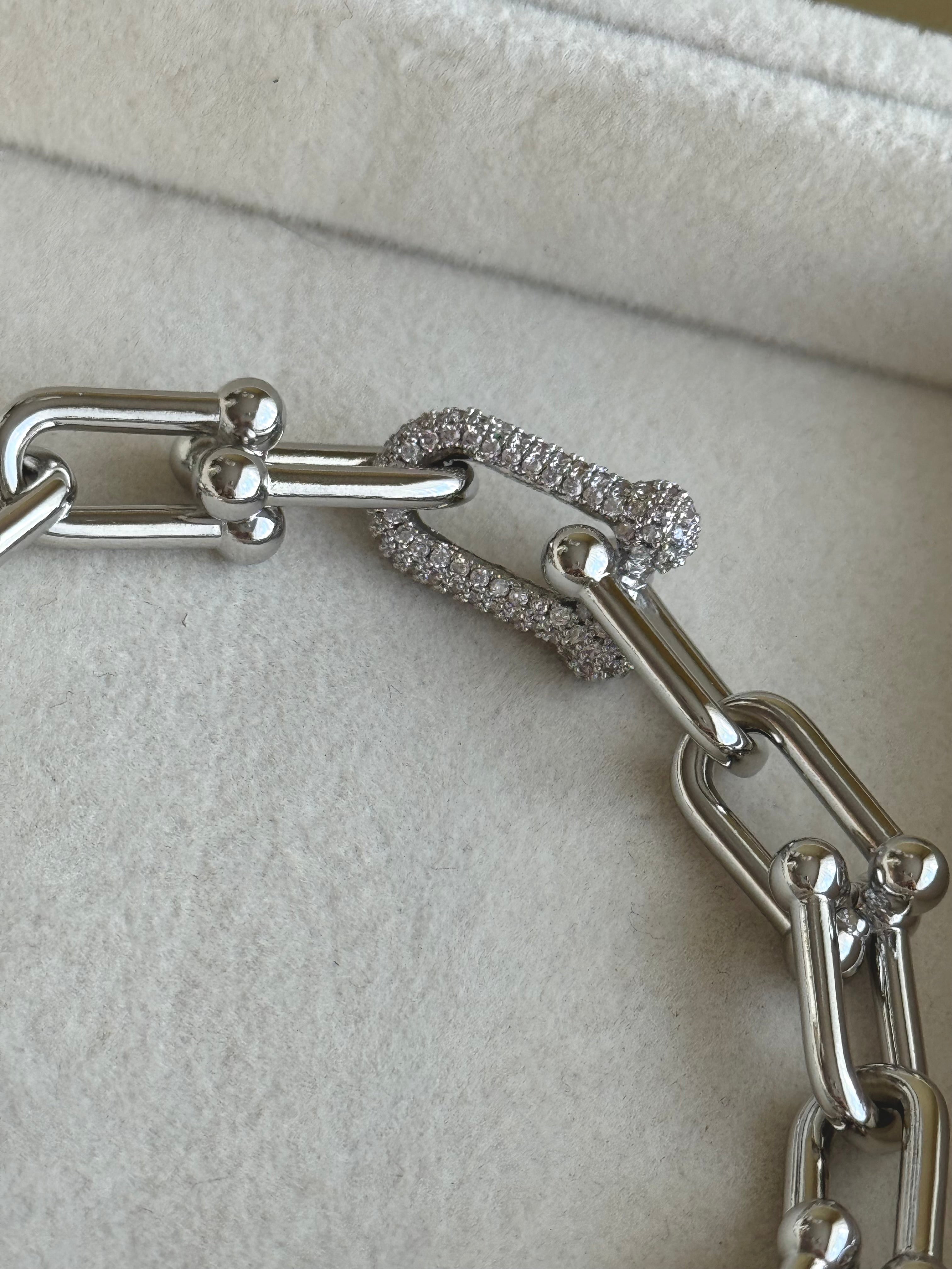 PULSERA ESLABÓN CON ZIRCONIA