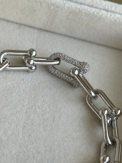 PULSERA ESLABÓN CON ZIRCONIA