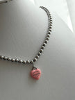 COLLAR CORAZON ROSA