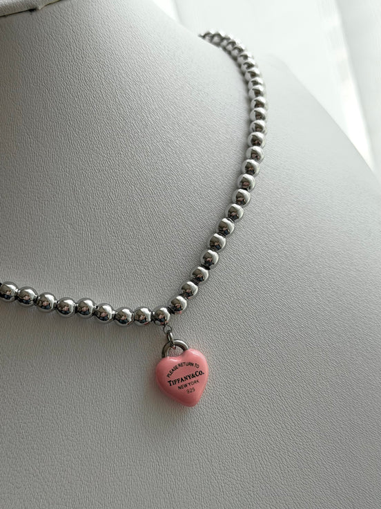 COLLAR CORAZON ROSA